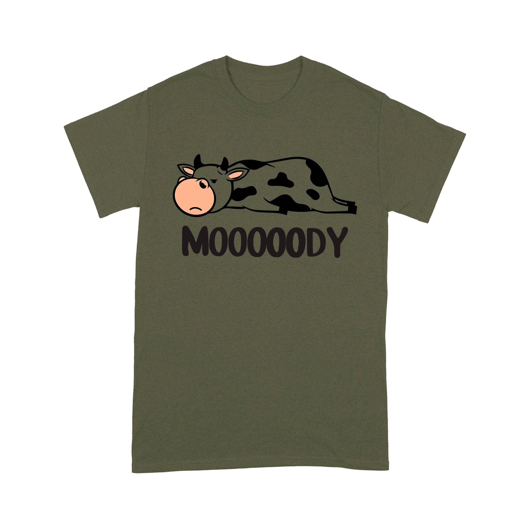 Moody Cow Funny T-Shirt - Image 3