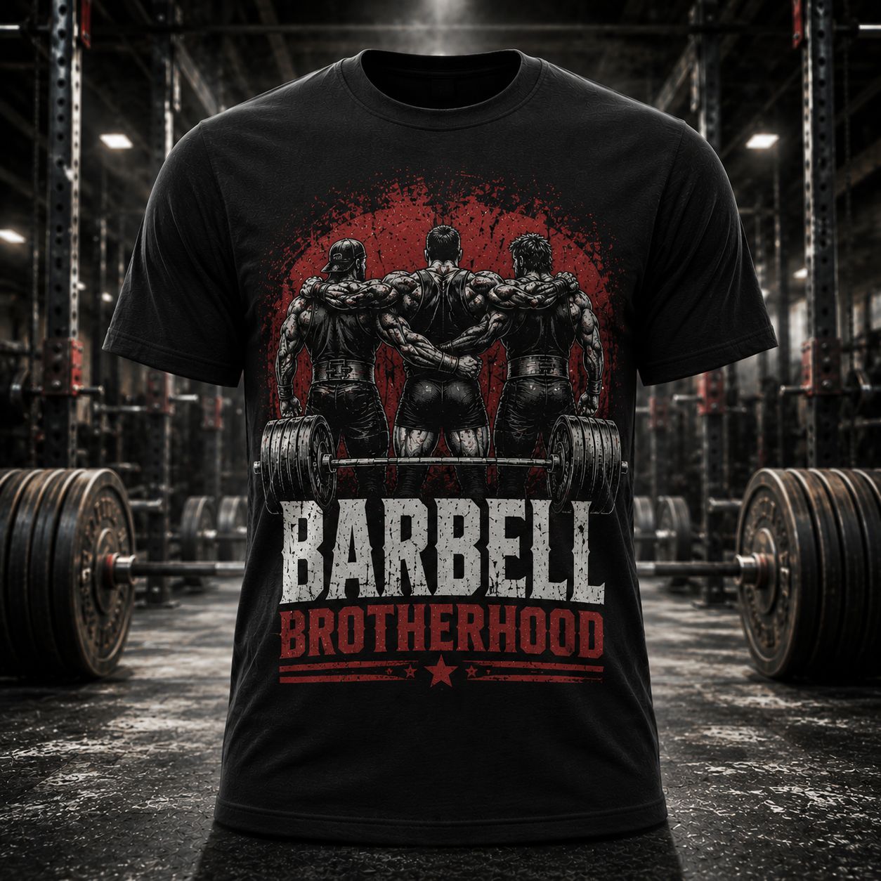 Barbell Brotherhood Shirt – Powerlifting Community Gym Graphic T-Shirt