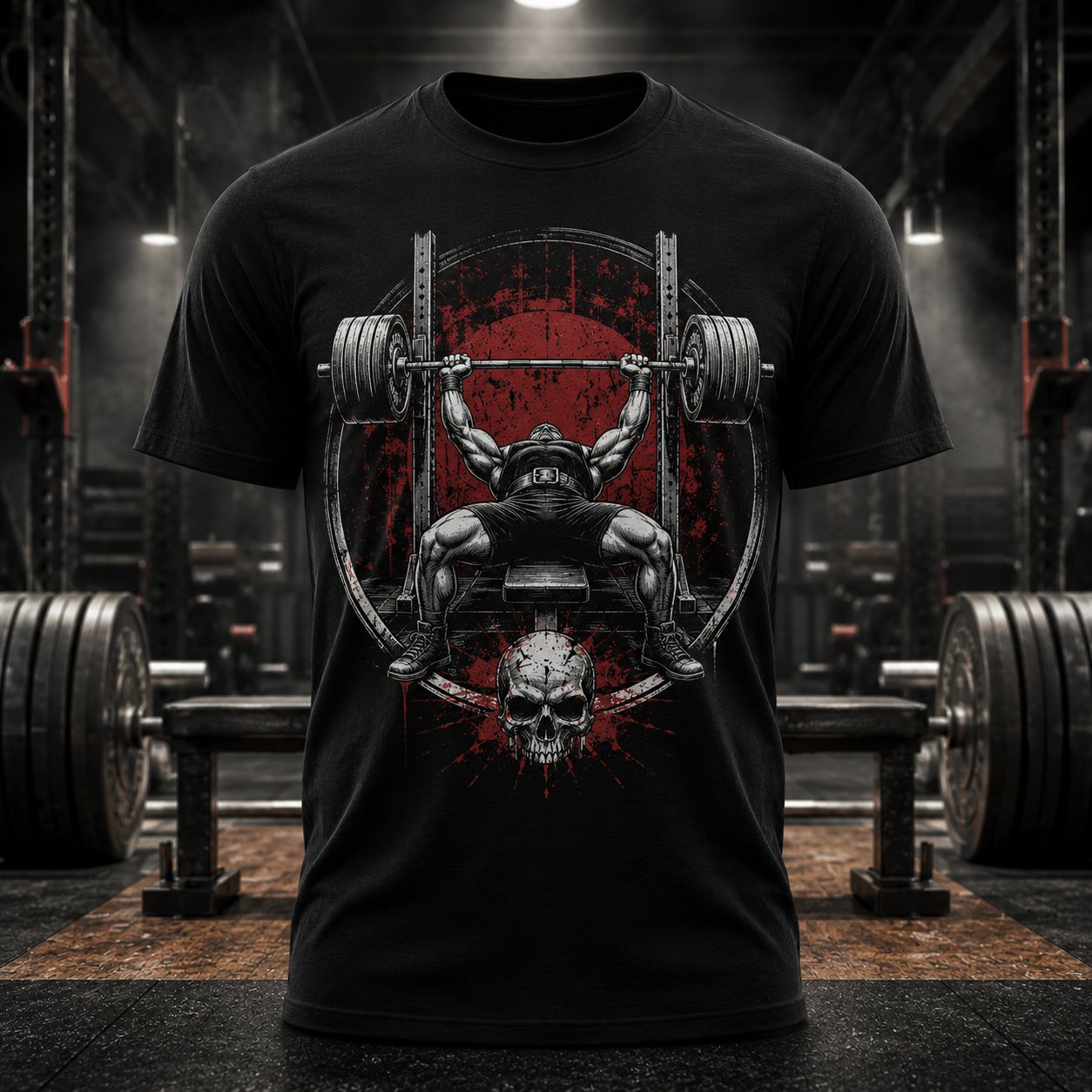 Bench Press Warrior Shirt – Strength Training Gym T-Shirt for Weightlifters