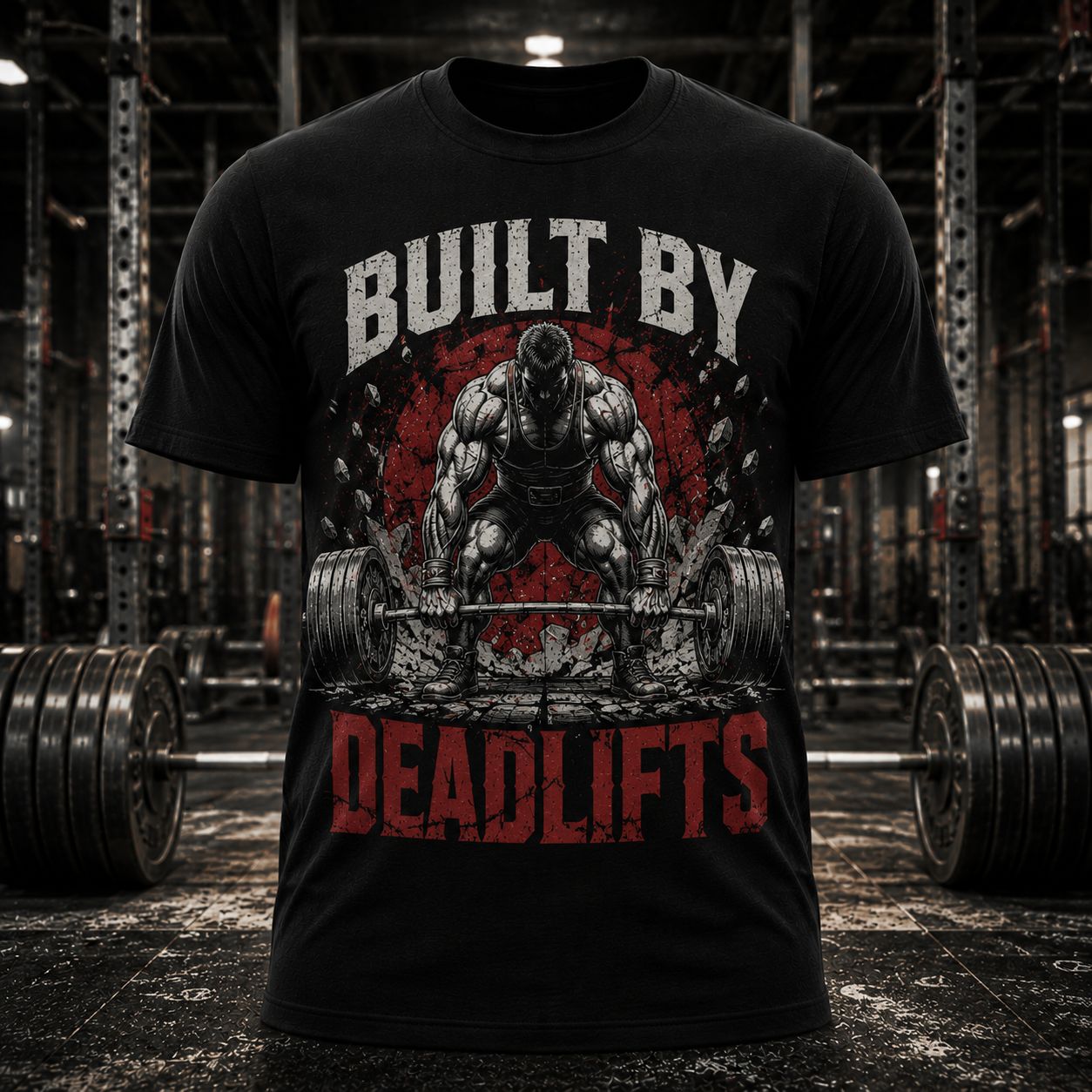 Built By Deadlifts Shirt – Deadlift Training Gym Graphic Tee
