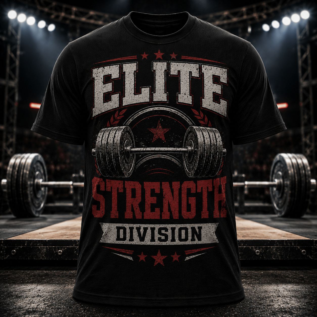 Elite Strength Division Shirt – Powerlifting Competition Graphic T-Shirt