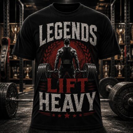 Legends Lift Heavy Shirt – Powerlifting Champion Gym Graphic Tee
