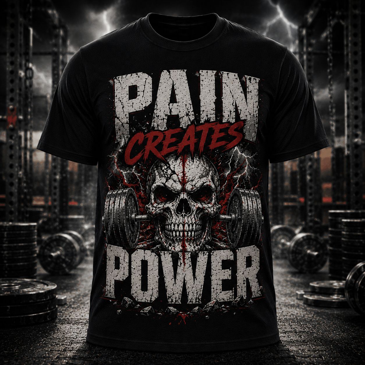 Pain Creates Power Shirt – Strength Training Motivation Gym Tee