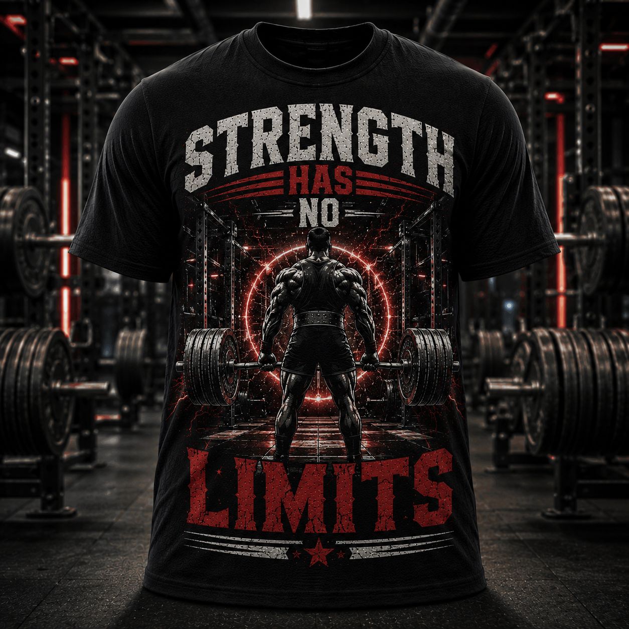 Strength Has No Limits Shirt – Powerlifting Motivation Graphic Tee