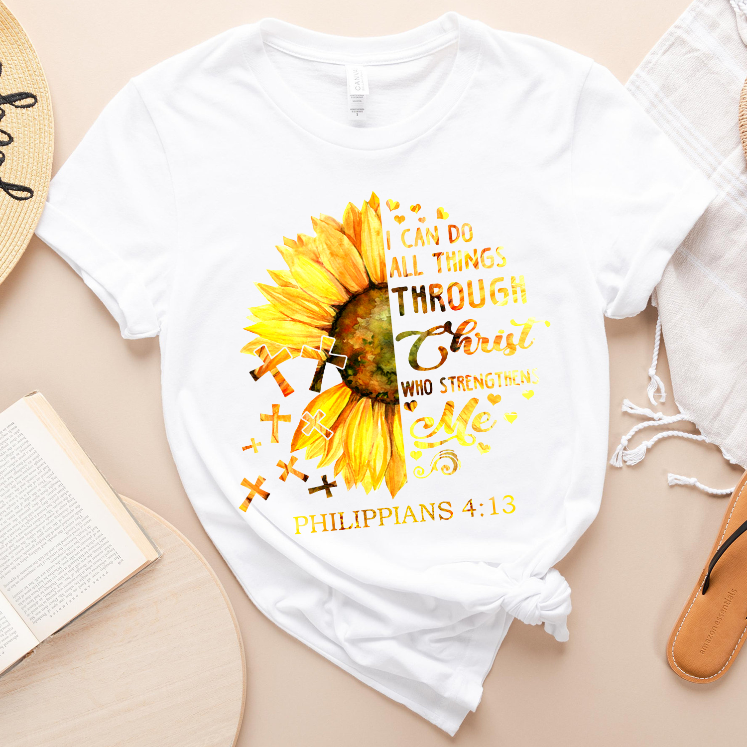 I Can Do All Things Through Christ Who Strengthens Me Philippians 4:13 Standard T-shirt - Image 2