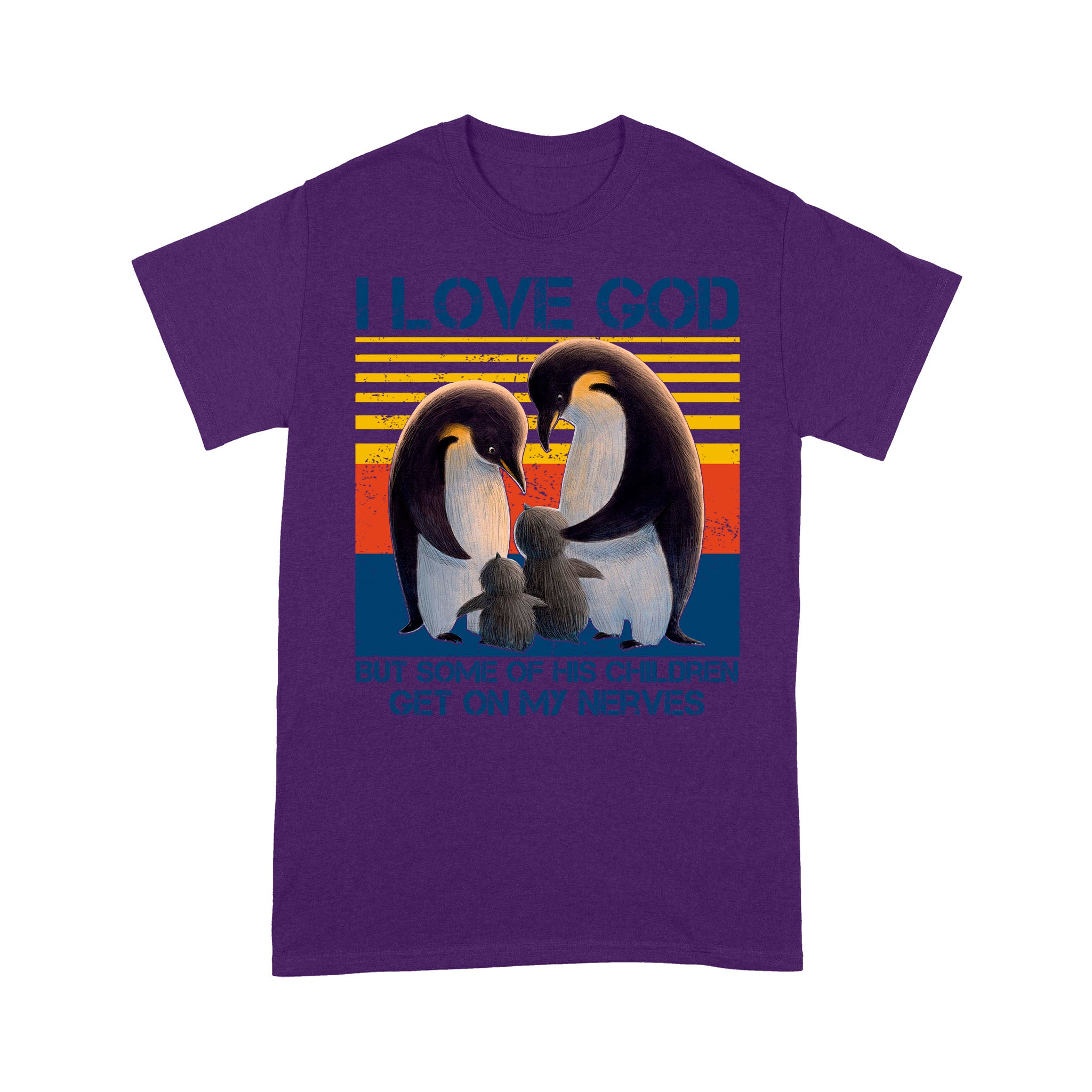 I Love God But Some Of His Children Get On My Nerves Penguins - Standard T-Shirt - Image 2
