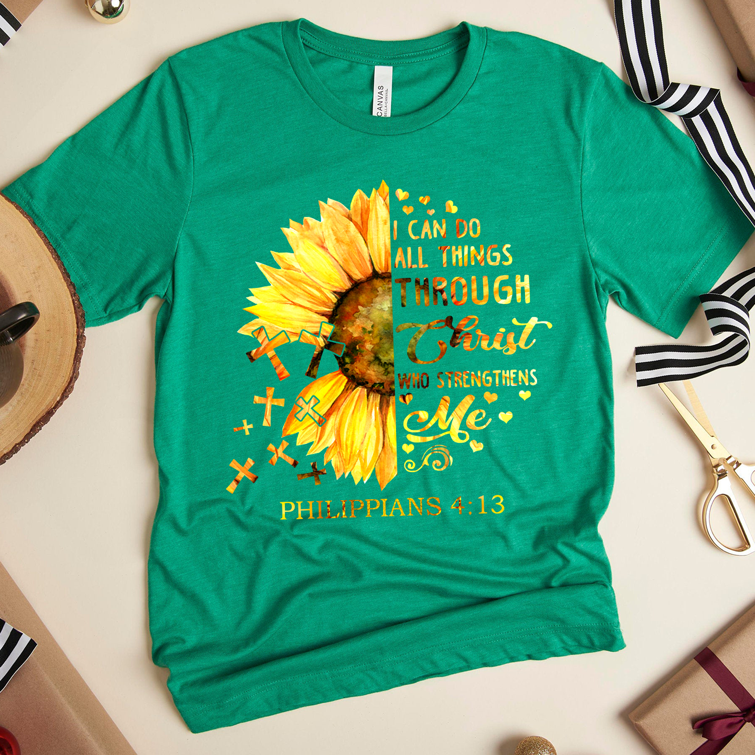 I Can Do All Things Through Christ Who Strengthens Me Philippians 4:13 Standard T-shirt - Image 5