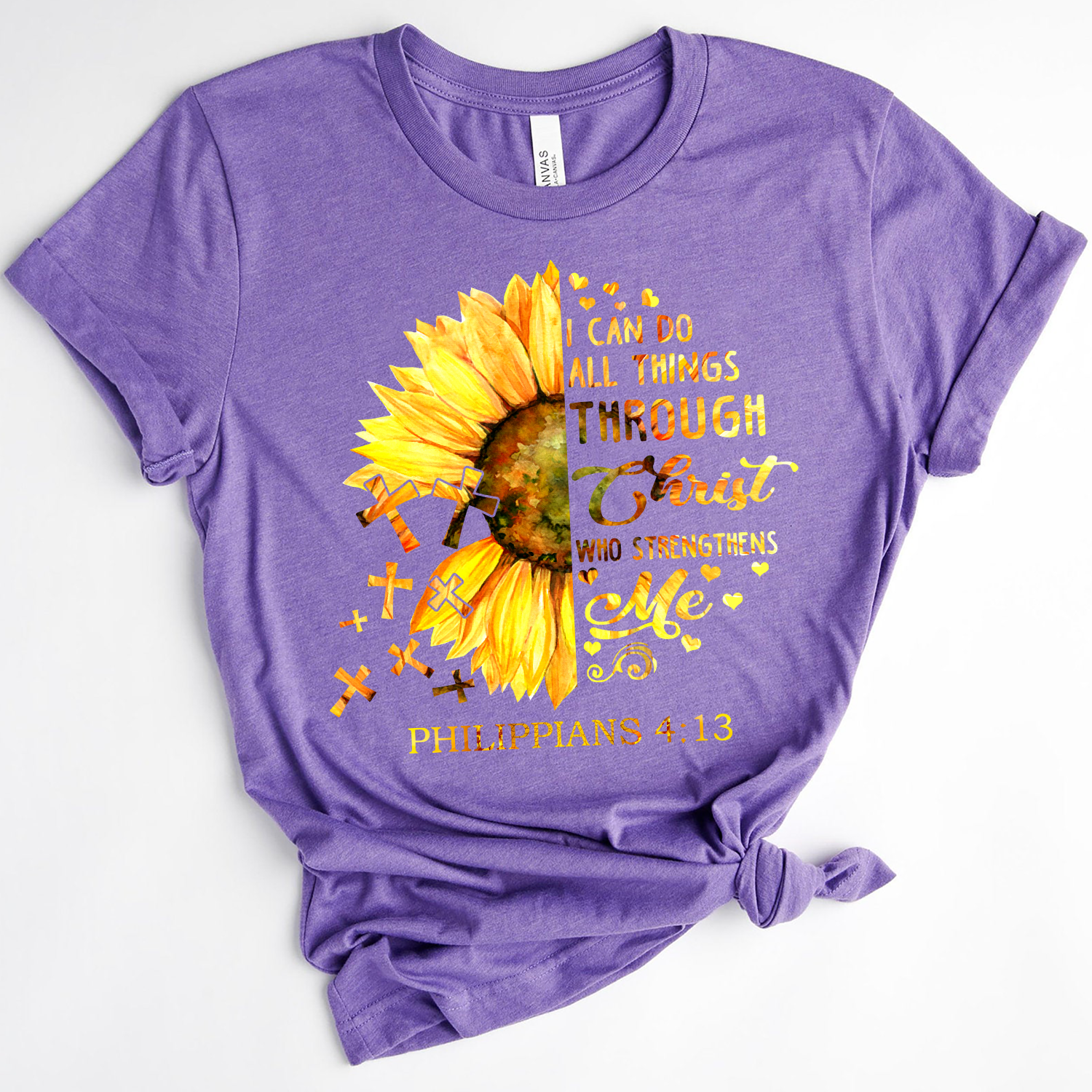 I Can Do All Things Through Christ Who Strengthens Me Philippians 4:13 Standard T-shirt - Image 6