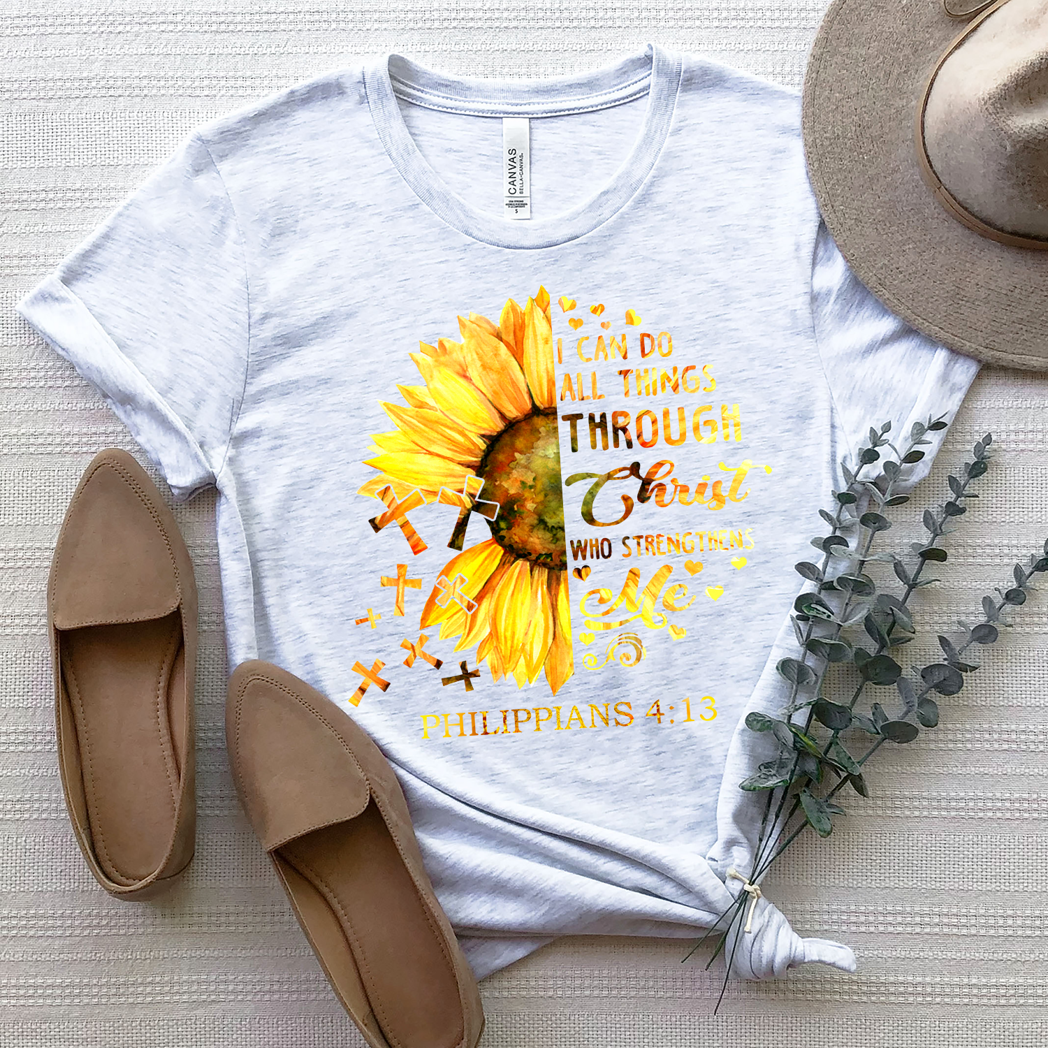 I Can Do All Things Through Christ Who Strengthens Me Philippians 4:13 Standard T-shirt - Image 8
