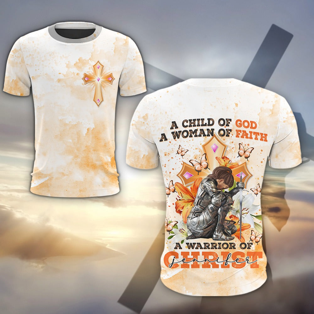 A Woman Of Faith A Warrior Of Christ - Gift For Christian 3D All Over Print T-Shirt And Hoodie - Image 8