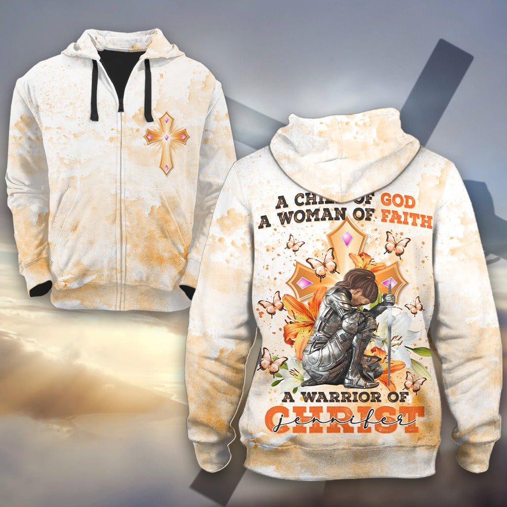 A Woman Of Faith A Warrior Of Christ - Gift For Christian 3D All Over Print T-Shirt And Hoodie - Image 7