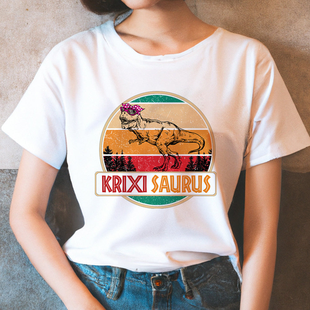 Dinosaur Family, Custom Name Saurus T-Shirt - Image 4