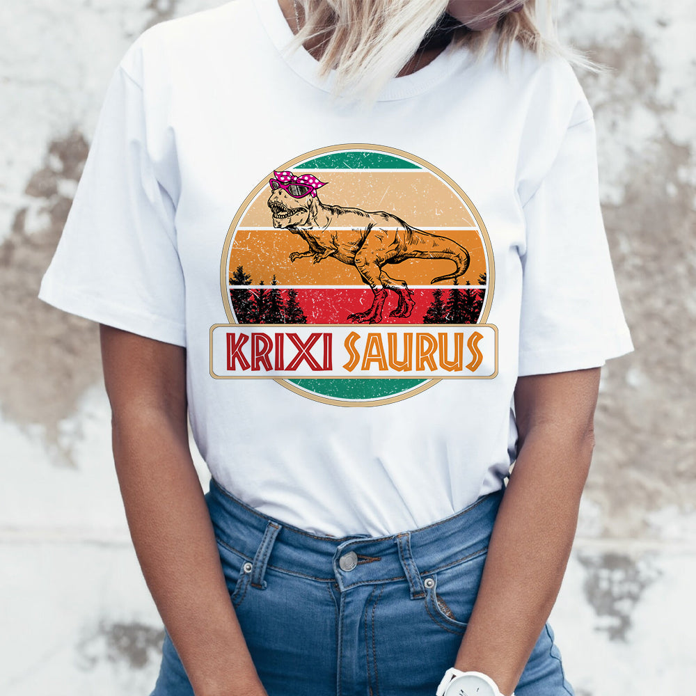 Dinosaur Family, Custom Name Saurus T-Shirt - Image 3