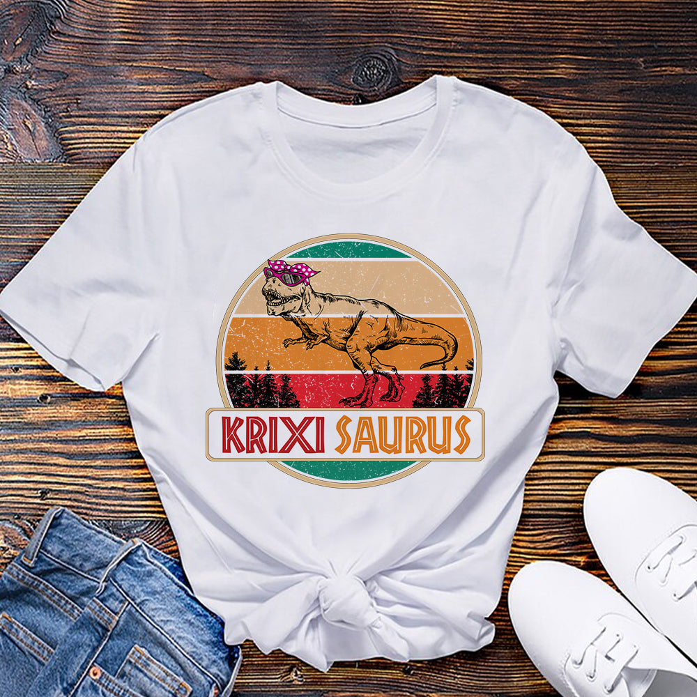 Dinosaur Family, Custom Name Saurus T-Shirt - Image 2