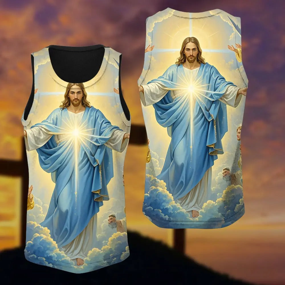 Christian Hoodie, Jesus Christ Hoodie, Jesus And Angels 3D All Over Print T-Shirt And Hoodie - Image 5