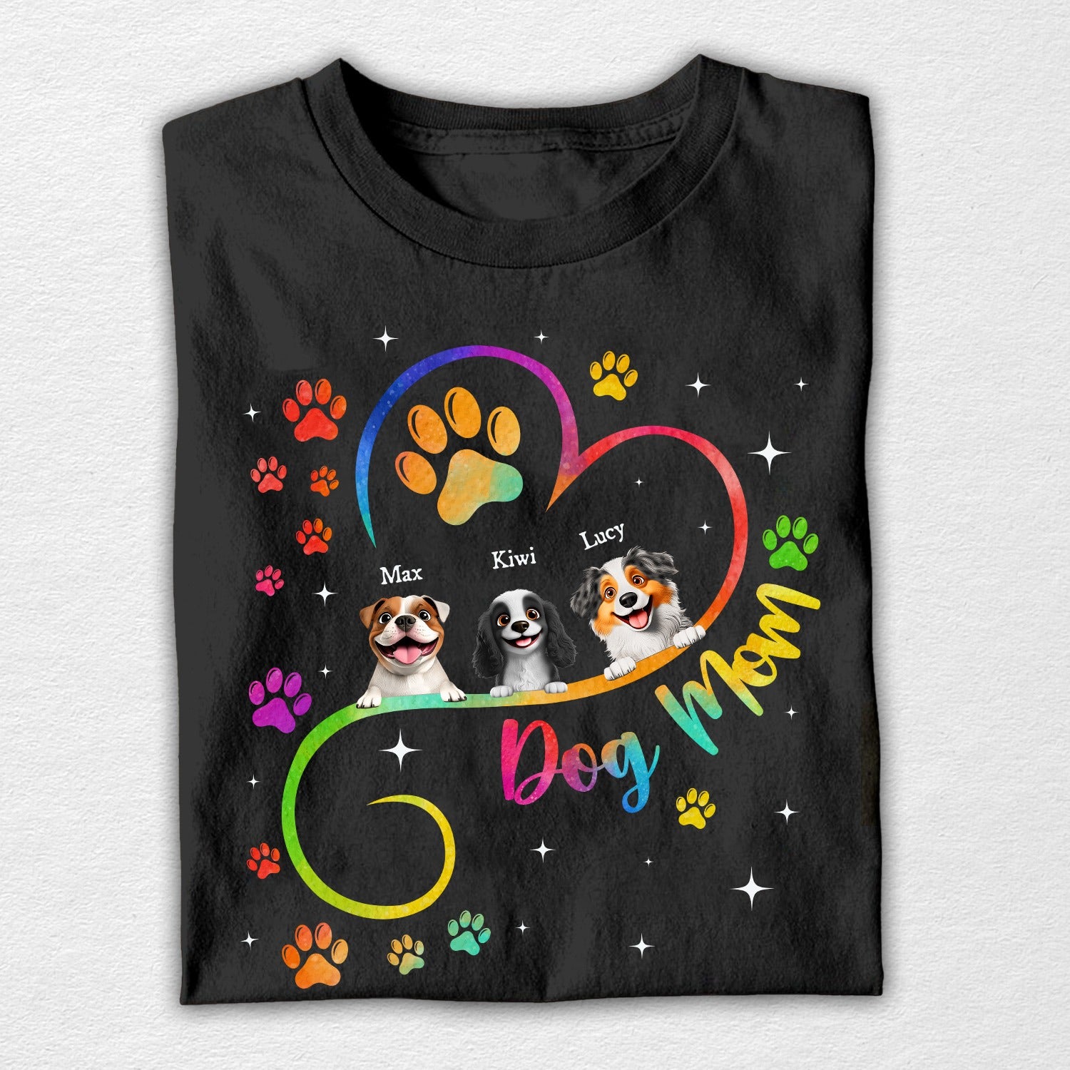 Custom Dog Mom, Mother's Day Gift - Gifts For Dog Lovers T-Shirt - Image 3