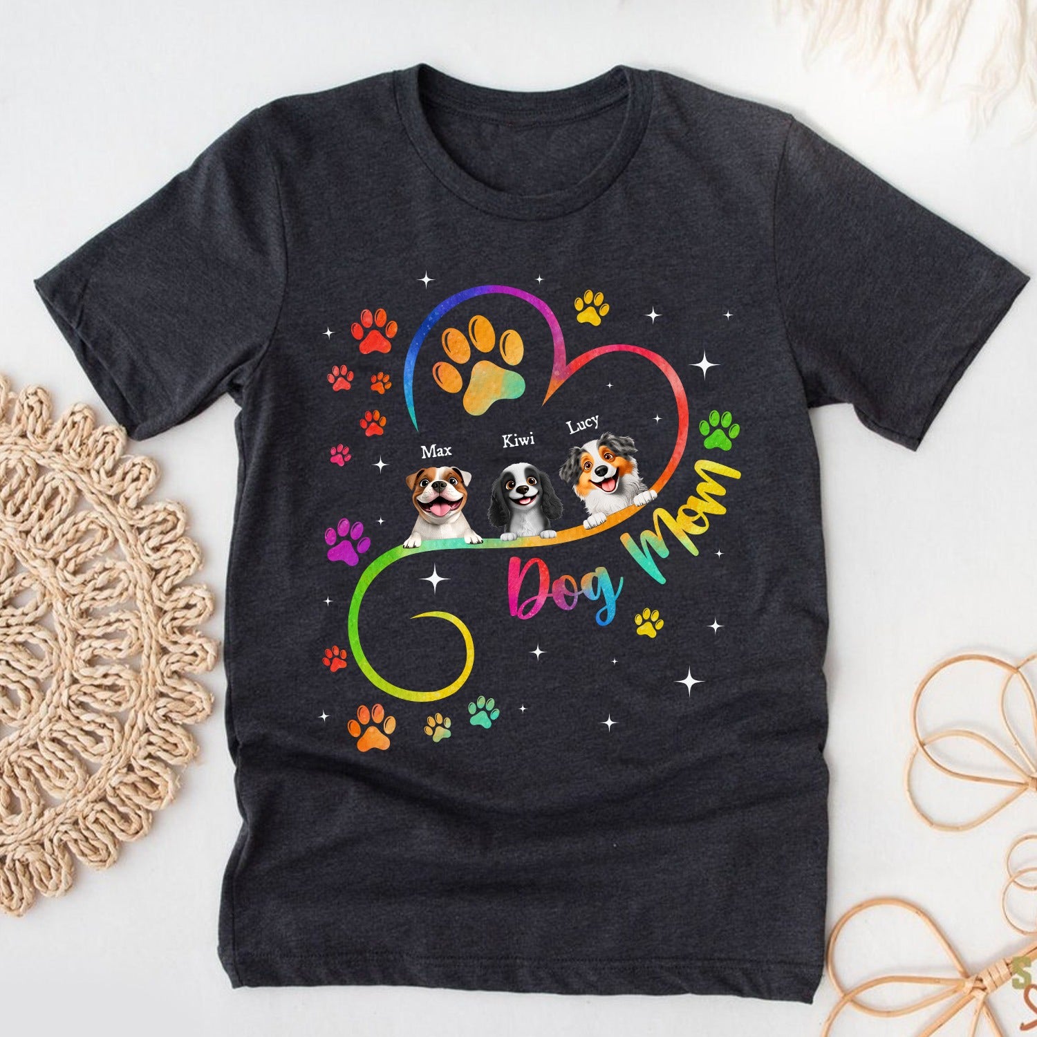 Custom Dog Mom, Mother's Day Gift - Gifts For Dog Lovers T-Shirt - Image 2