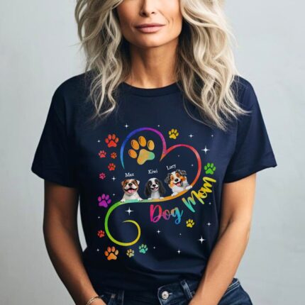 Custom Dog Mom, Mother's Day Gift - Gifts For Dog Lovers T-Shirt