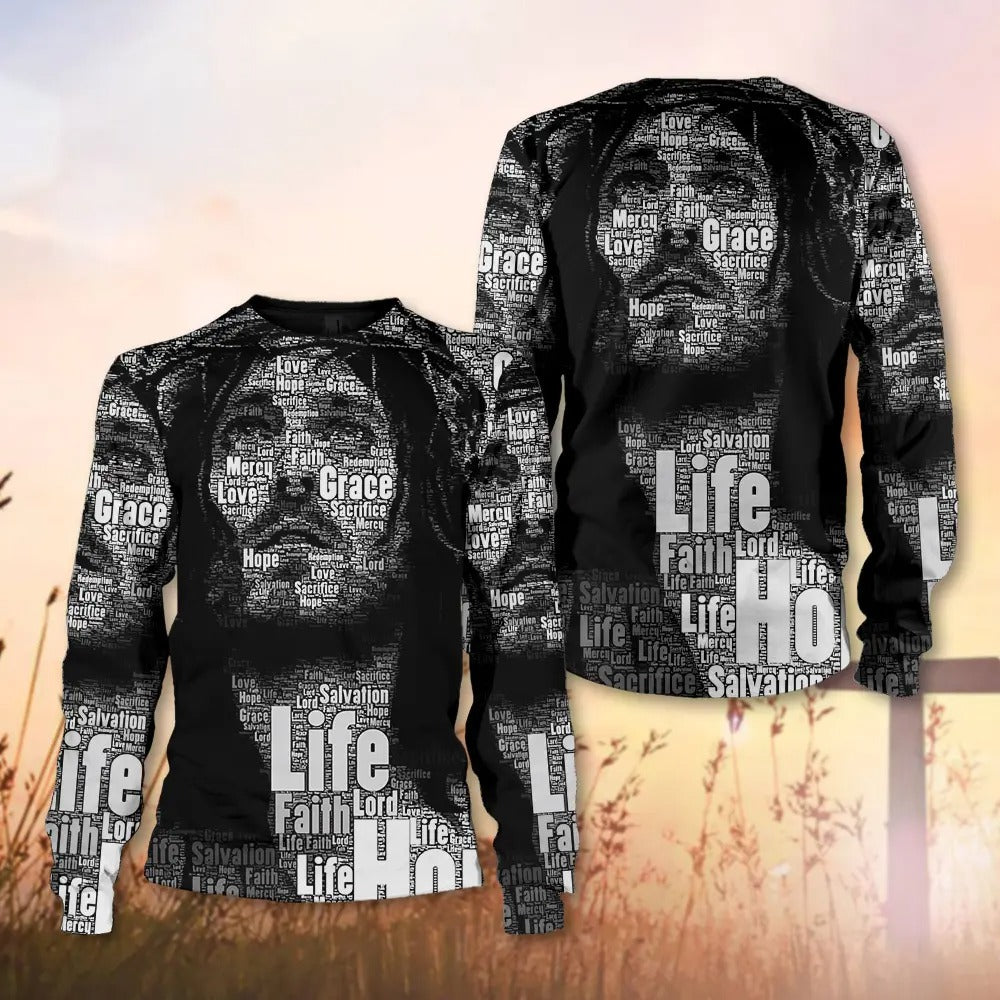 Inspirational 3D Jesus Apparel - Jesus Christ Name, Jesus Christ Crown Of Thorns 3D All Over Print T-Shirt And Hoodie - Image 6