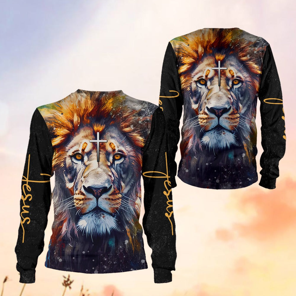 Jesus And The Lion Of Judah - Inspirational Gifts For Christians 3D All Over Print T-Shirt And Hoodie - Image 6
