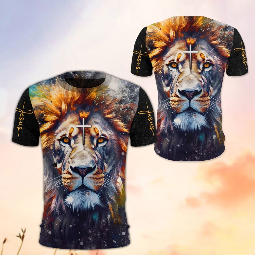 Jesus And The Lion Of Judah - Inspirational Gifts For Christians 3D All Over Print T-Shirt And Hoodie - Image 8