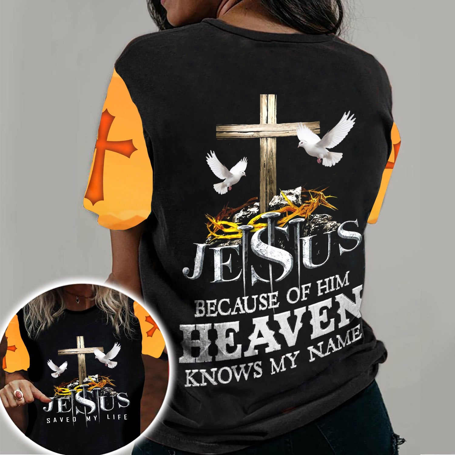 Jesus Because Of Him Heaven Knows My Name 3D All Over Print T-Shirt And Hoodie - Image 2