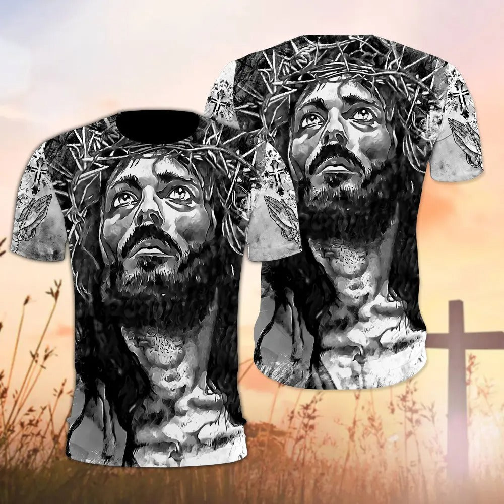 Jesus Christ Crown Of Thorns 3D All Over Print T-Shirt And Hoodie, Gifts For Christian - Image 8