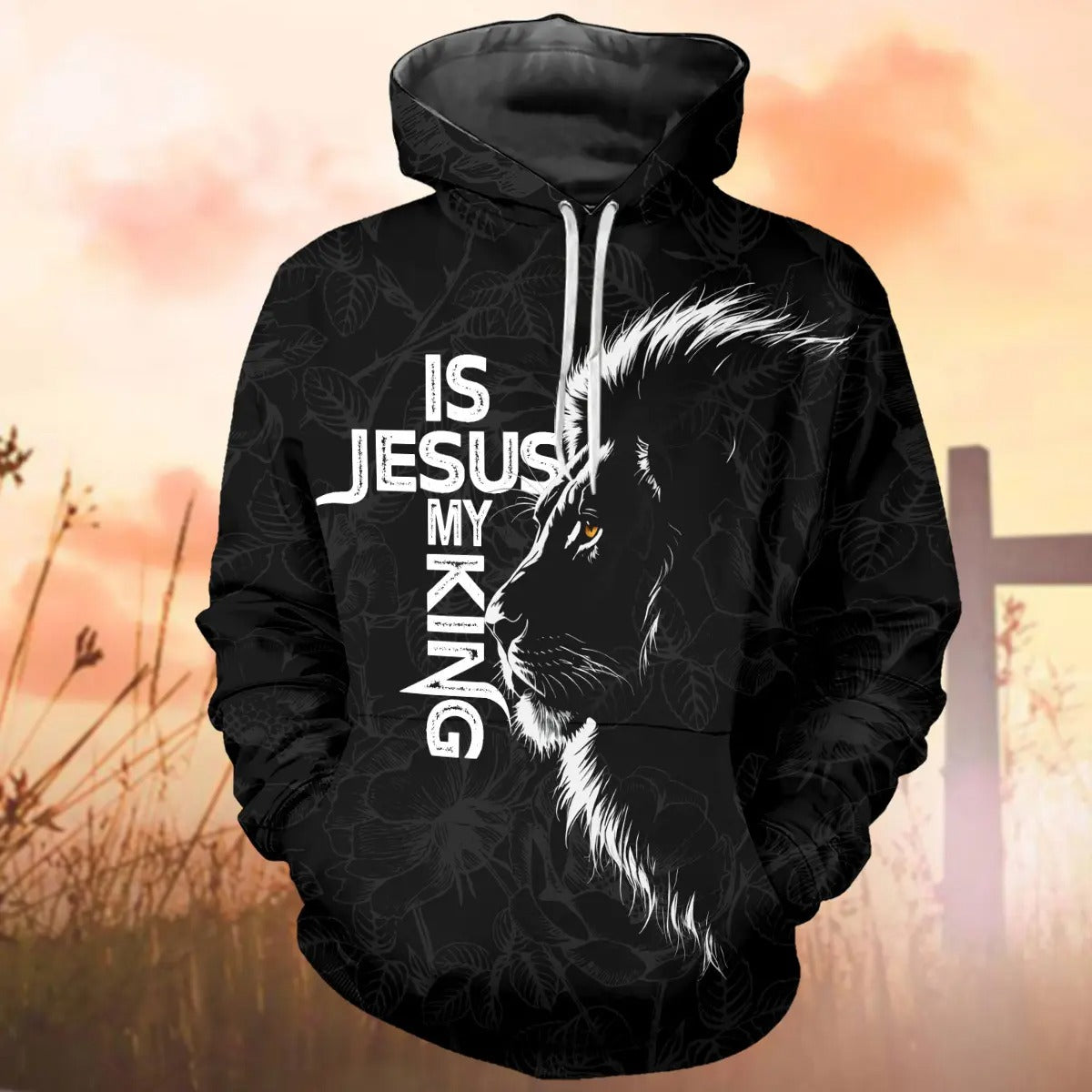 Jesus Is My King, 3D Christian Apparel - Inspirational Christian 3D All Over Print T-Shirt And Hoodie - Image 2