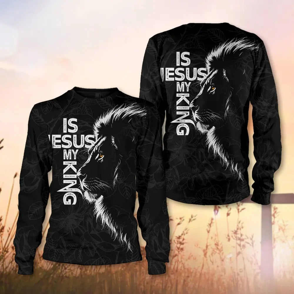 Jesus Is My King, 3D Christian Apparel - Inspirational Christian 3D All Over Print T-Shirt And Hoodie - Image 5