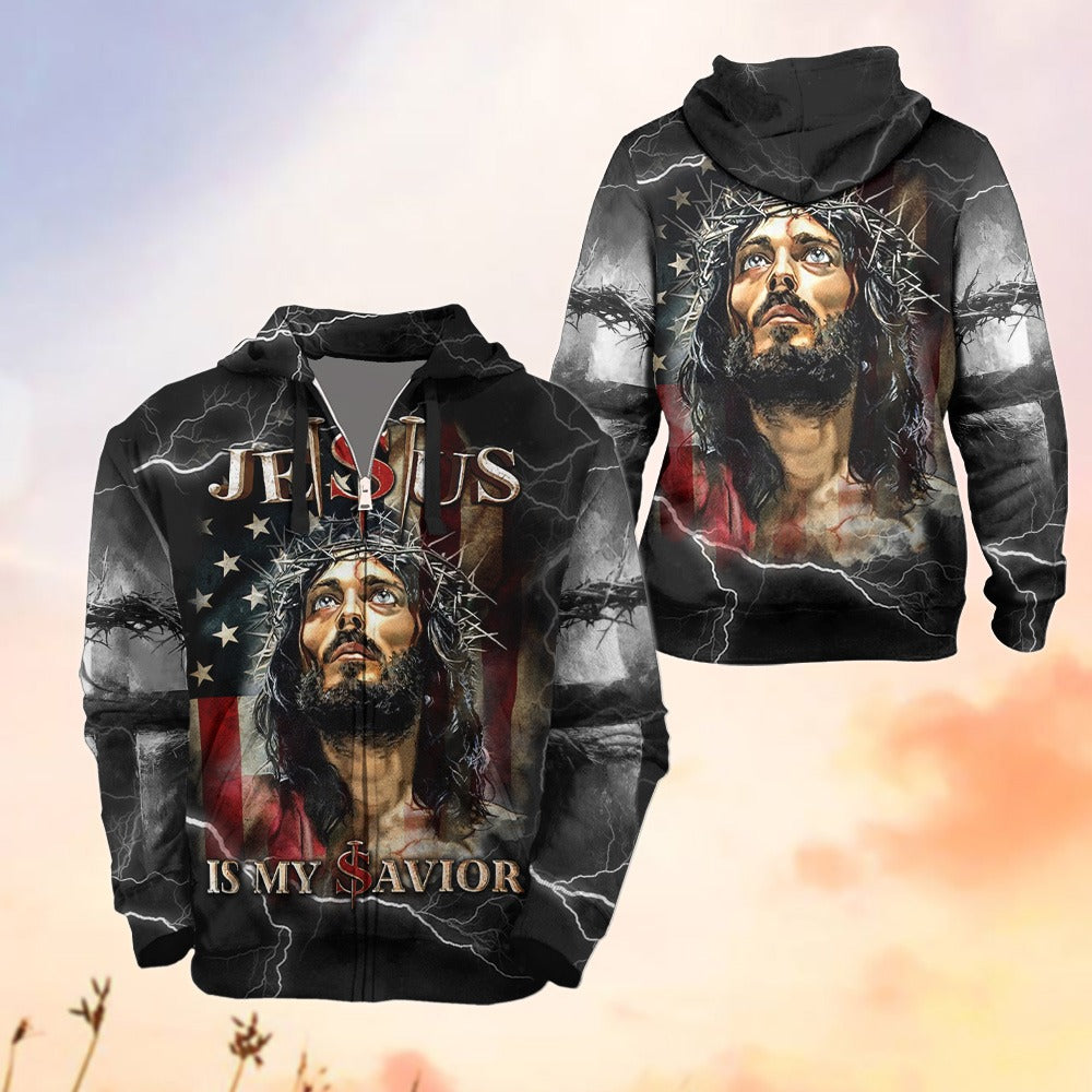 Jesus Is My Savior And Crown Of Thorns - Inspirational Christian 3D All Over Print T-Shirt And Hoodie - Image 5