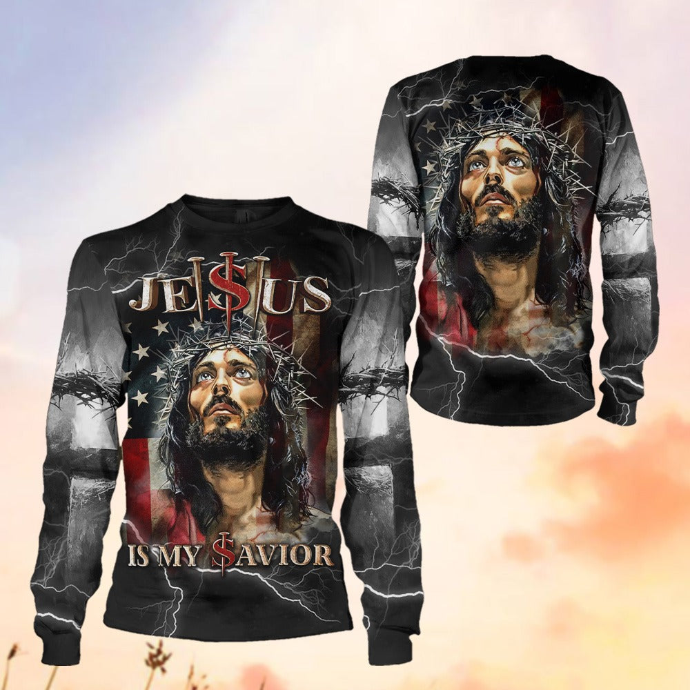 Jesus Is My Savior And Crown Of Thorns - Inspirational Christian 3D All Over Print T-Shirt And Hoodie - Image 7