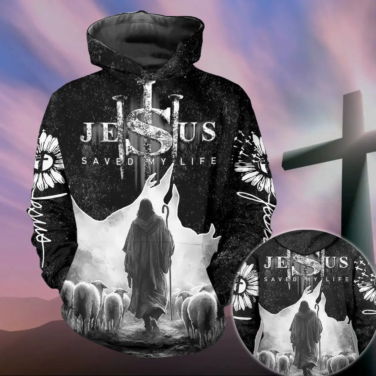 Jesus Save My Life 3D Christian Apparel, Faithful Shepherd 3D Christian 3D All Over Print T-Shirt And Hoodie - Image 2