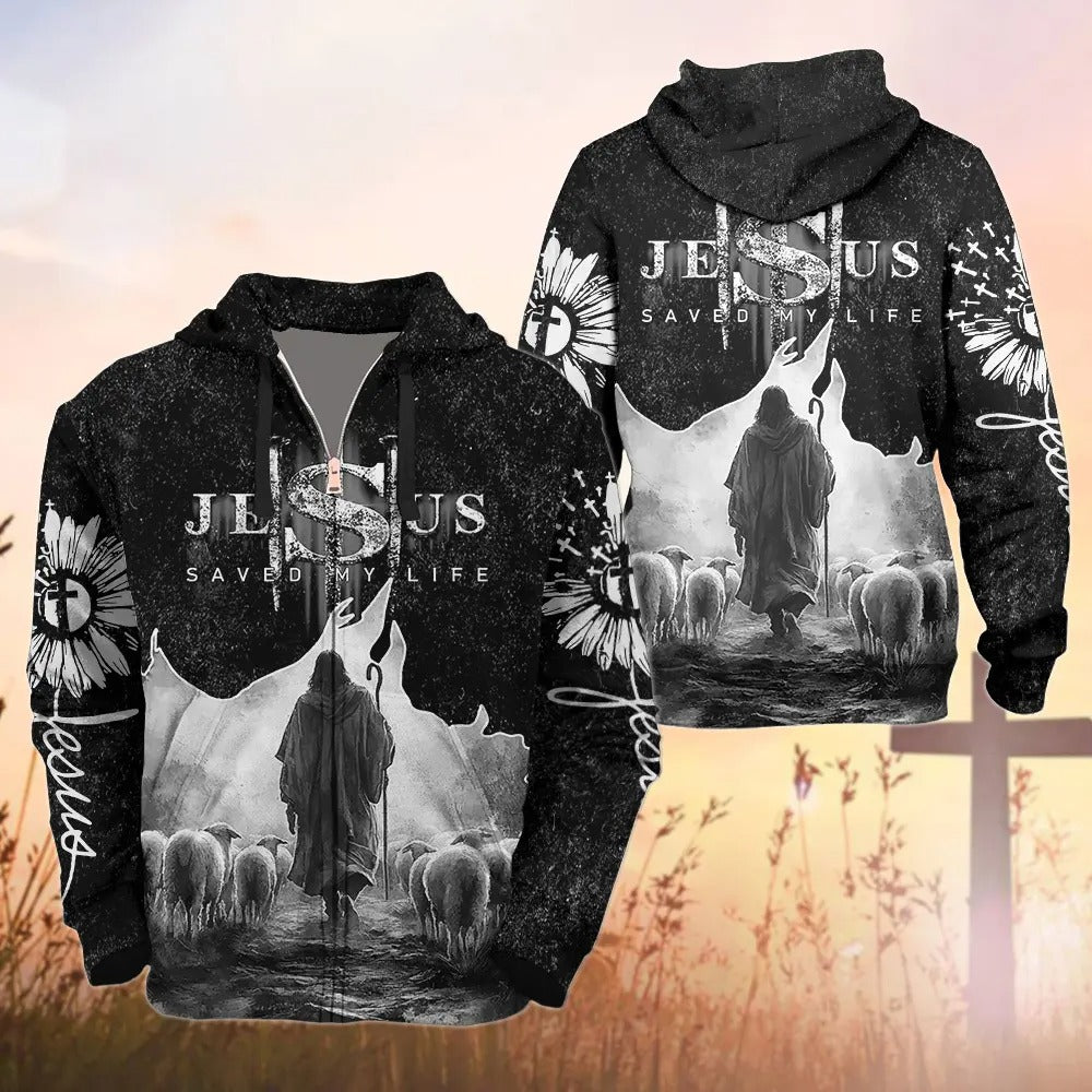 Jesus Save My Life 3D Christian Apparel, Faithful Shepherd 3D Christian 3D All Over Print T-Shirt And Hoodie - Image 3