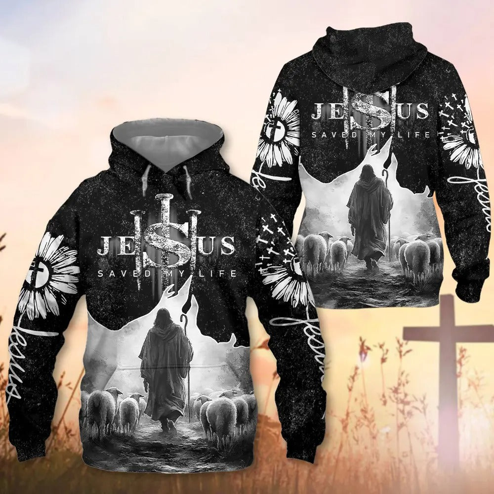 Jesus Save My Life 3D Christian Apparel, Faithful Shepherd 3D Christian 3D All Over Print T-Shirt And Hoodie - Image 4