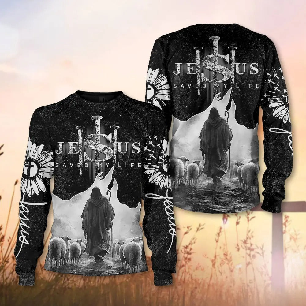 Jesus Save My Life 3D Christian Apparel, Faithful Shepherd 3D Christian 3D All Over Print T-Shirt And Hoodie - Image 5
