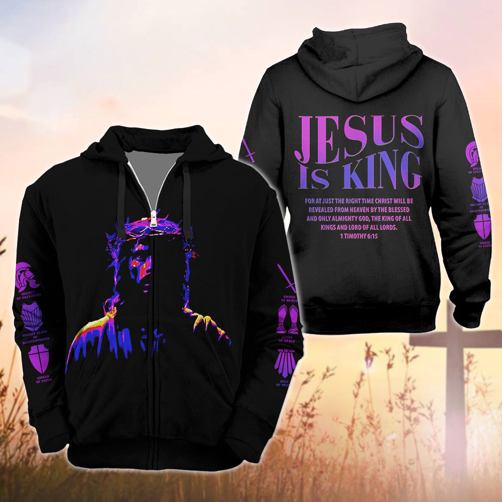 Christian Jesus Is King Bible Verse 1 Timothy 6:15 For At Just The Right Time 3D All Over Print T-Shirt And Hoodie - Image 3