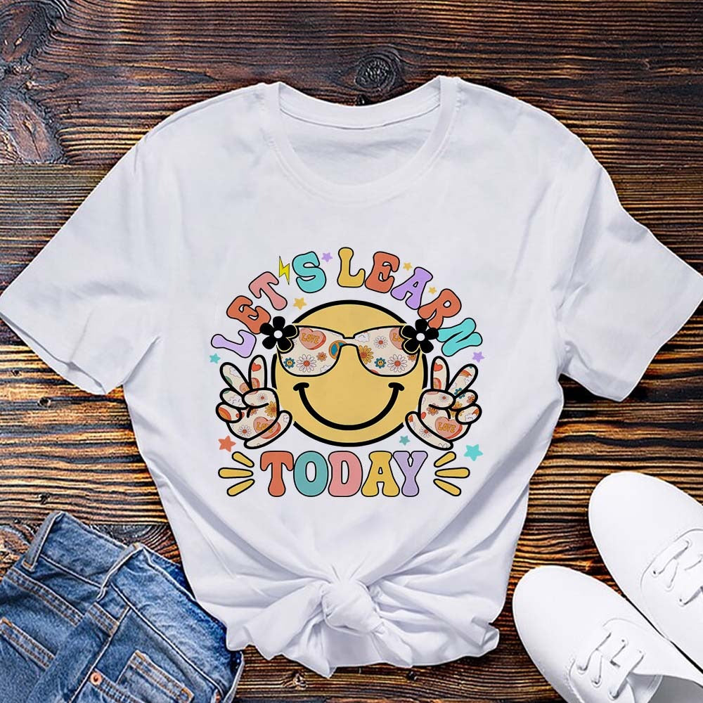 Let's Learn Today Teacher Shirt, First Day of School Teacher T-Shirt - Image 4