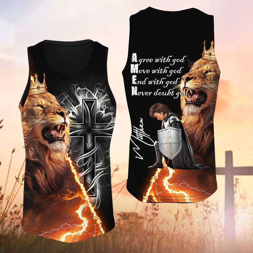 Man Warrior Of God - Amen Never Doubt God - 3D All Over Print T-Shirt And Hoodie - Image 10