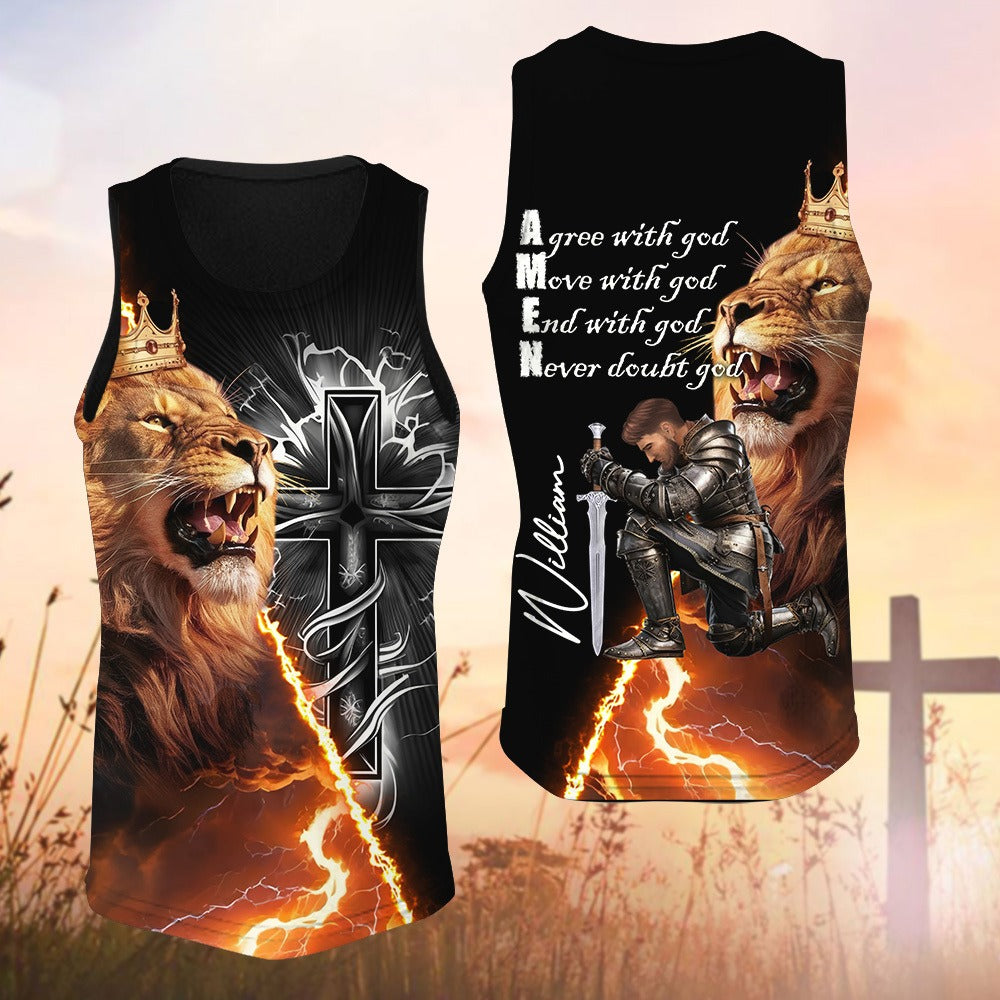 Man Warrior Of God - Amen Never Doubt God - 3D All Over Print T-Shirt And Hoodie - Image 5