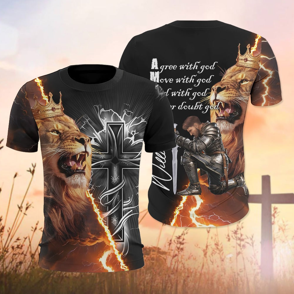 Man Warrior Of God - Amen Never Doubt God - 3D All Over Print T-Shirt And Hoodie - Image 6