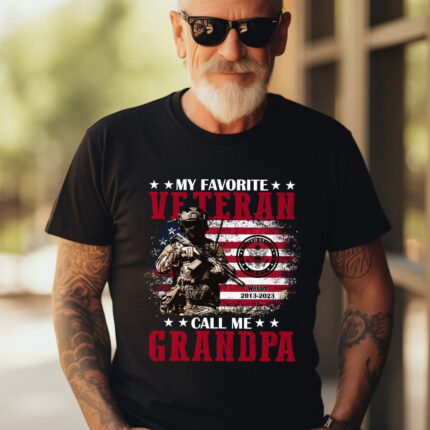 US Military Logos Bundle My Favorite Veteran Call Me Grandpa T-Shirt