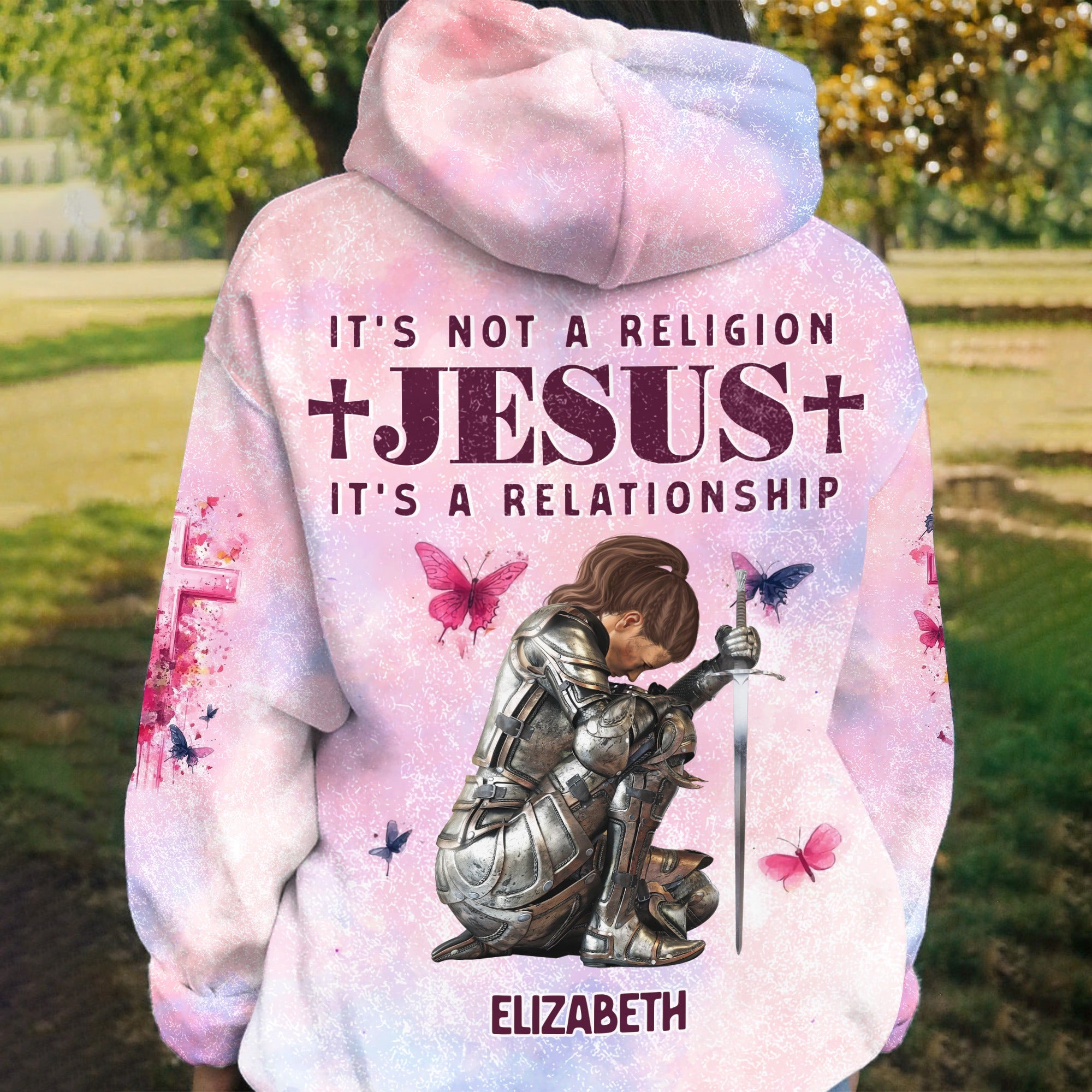 Woman Warrior Of God It's a Relationship with Jesus 3D All Over Print T-Shirt And Hoodie - Image 2