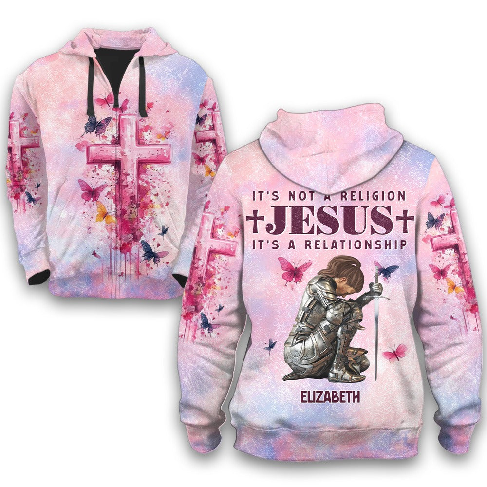 Woman Warrior Of God It's a Relationship with Jesus 3D All Over Print T-Shirt And Hoodie - Image 4