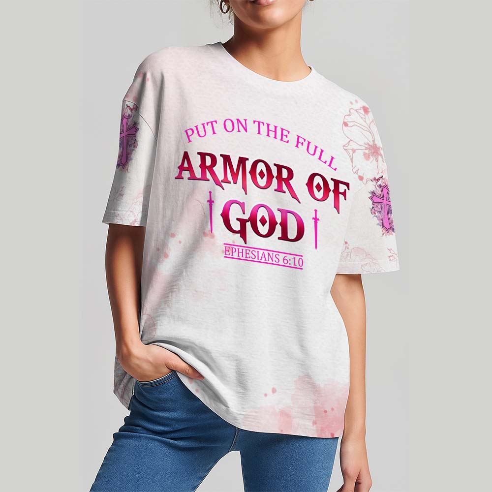 Put On The Full Armor Of God Ephesians 6:10 - Inspirational Christian 3D All Over Print T-Shirt and Hoodie - Image 2