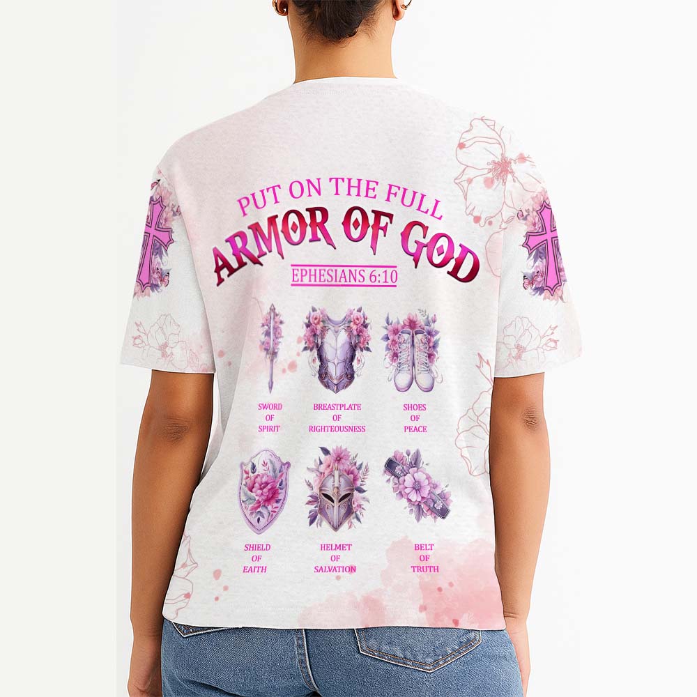 Put On The Full Armor Of God Ephesians 6:10 - Inspirational Christian 3D All Over Print T-Shirt and Hoodie - Image 3
