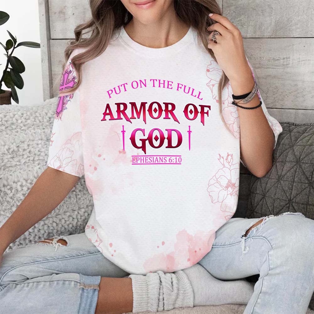 Put On The Full Armor Of God Ephesians 6:10 - Inspirational Christian 3D All Over Print T-Shirt and Hoodie - Image 14