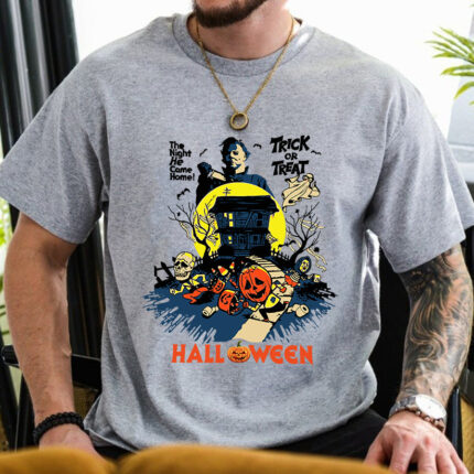 Spooky Night Trick Or Treat Haunted House Halloween T-Shirt