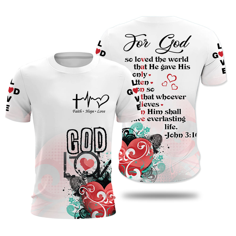 John 3:16 For God So Loved The World That He Gave His Son 3D All Over Print T-Shirt And Hoodie - Image 4