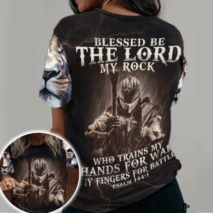 Warrior Of God Blessed Be The Lord My Rock - Inspirational Christian 3D All Over Print T-Shirt And Hoodie