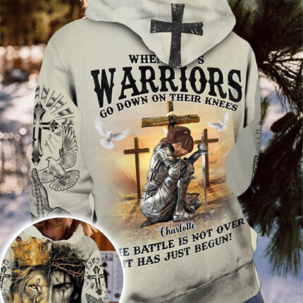 Warrior Of God, When God's Warriors Go Down On Their Knees - Christian 3D All Over Print T-Shirt And Hoodie